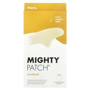 Hero Cosmetics, Mighty Patch&reg; Forehead, 5 Hydrocolloid Patches