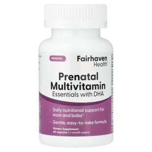 Fairhaven Health, мультивитаминный комплекс для беременных с ДГК, лимонная эссенция, 60 капсул купить в Киеве и Украине