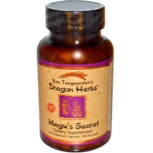 Таємниця Магу, Magu's Secret, Dragon Herbs, 500 мг, 100 капсул