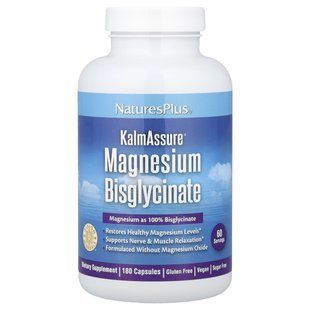 NaturesPlus, KalmAssure&reg;, бисглицинат магния, 180 капсул (70 мг в 1 капсуле) купить в Киеве и Украине