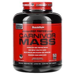 Anabolic muscle mass builder with beef protein, chocolate fudge