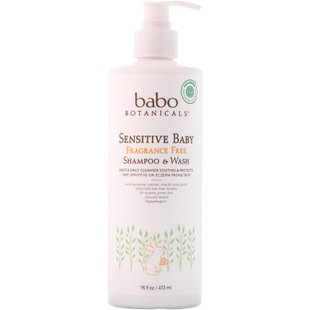 Sensitive Baby, шампунь и гель для душа, не содержит отдушек, Babo Botanicals, 16 ж. унц. (473 мл) купить в Киеве и Украине