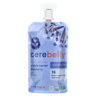 Cerebelly, Organic Baby Puree, Smoothie-Style, Purple Carrot Blueberry with Banana, 4 oz (113 g) купить в Киеве и Украине