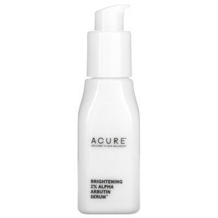 Acure, Осветляющая сыворотка с 2% альфа-арбутином, 1 жидкая унция (30 мл) купить в Киеве и Украине