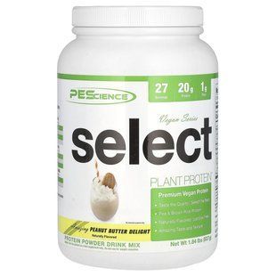 PEScience, Vegan Series, Select Protein, Delight с арахисовым маслом, 29,5 унций (837 г) купить в Киеве и Украине