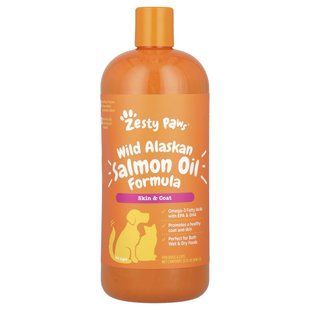 Zesty Paws, Wild Alaskan Salmon Oil Formula, For Dogs & Cats, All Ages, 32 fl oz (946 ml) купить в Киеве и Украине