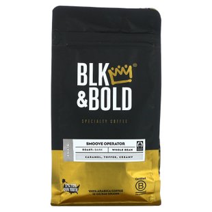 BLK & Bold, Specialty Coffee, цельнозерновой, средний, гладкий, 12 унций (340 г) купить в Киеве и Украине