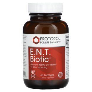 Protocol for Life Balance, E.N.T. Biotic, 1 Billion, 60 Lozenges купить в Киеве и Украине