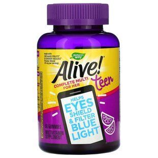 Женские подростковые мультивитамины, Alive! Teen Multi for Her, Nature's Way, 50 жевательных конфет купить в Киеве и Украине