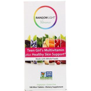 Мультивітаміни для дівчаток-підлітків, Teen Girl's Multivitamin, Rainbow Light, 180 мінітаблеток