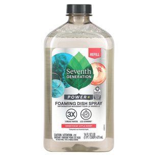 Seventh Generation, Power+ Foaming Dish Spray, Refill, Honeycrisp Apple, 16 fl oz (473 ml) купить в Киеве и Украине