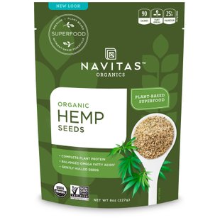 Organic, конопляные семечки, неочищенные, Navitas Organics, 8 унций (227 г) купить в Киеве и Украине