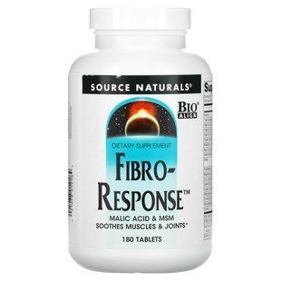Яблочная кислота и МСМ, Фибро-Ответ, Fibro-Response Bio-Aligned, Source Naturals, 180 таблеток купить в Киеве и Украине