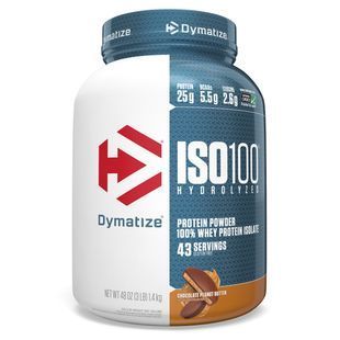 ISO100 Hydrolyzed, 100% whey protein isolate, chocolate peanut butter, Dymatize Nutrition, 1.4 kg