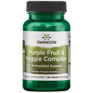 Фіолетовий фруктово-овочевий комплекс Swanson (Purple Fruit Veggie Complex) 400 мг 60 капсул