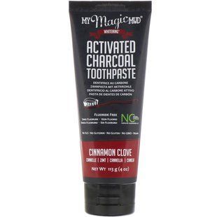 Activated charcoal, fluoride-free, whitening toothpaste, clove with cinnamon, Activated Charcoal, Fluoride-Free, Whitening Toothpaste, Cinnamon Clove, My Magic Mud, 113 g