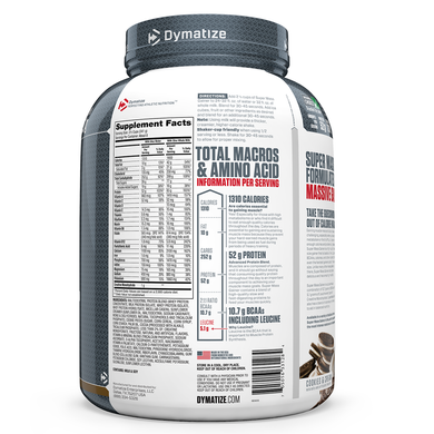 Супер білково-вуглеводна суміш для набору маси, Печиво і вершки, Dymatize Nutrition, 2,7 кг