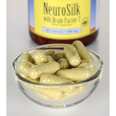 Вітаміни з фактором мозку-7, NeuroSilk with Brain Factor-7, Swanson, 200 мг, 60 капсул
