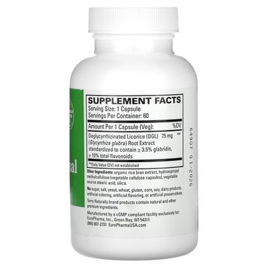 Корень солодки EuroPharma, Terry Naturally 60 капсул купить в Киеве и Украине