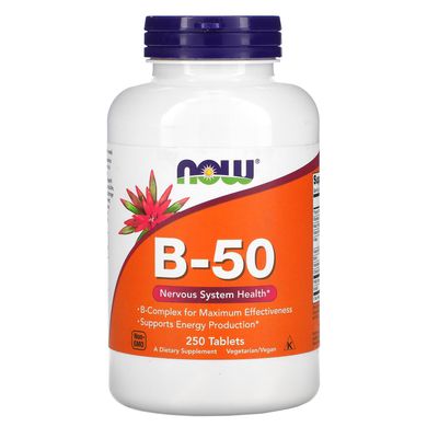 Вітамін В-50 комплекс Now Foods (Vitamin B-50) 250 таблеток