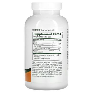 Витамин С Nature's Plus (Orange Juice Vitamin C) 1000 мг 60 жевательных таблеток купить в Киеве и Украине