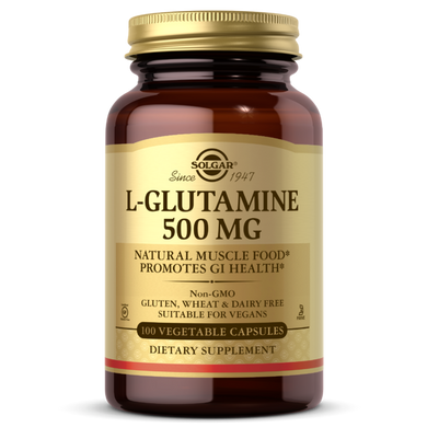 Глютамін Solgar L-Glutamine 500 мг 100 капсул