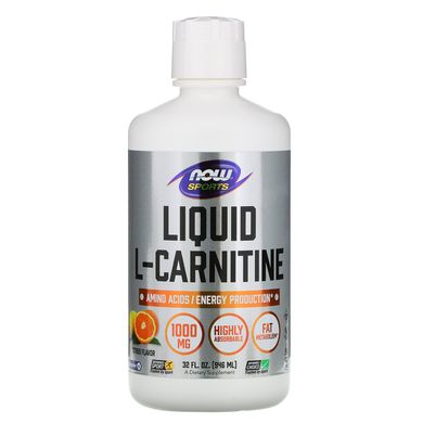 Карнітин рідкий Now Foods (L-Carnitine Sports) 1000 мг 946 мл