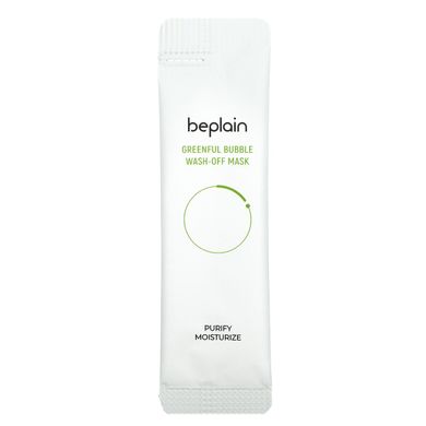 Beplain, Косметична маска Greenful Bubble Wash-Off, 12 шт. В упаковці, 5 г кожна