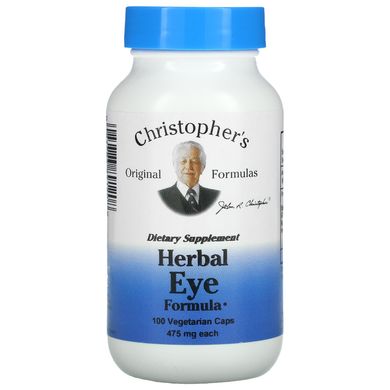 Травяная формула для глаз Christopher's Original Formulas (Herbal Eyebright Formula) 475 мг 100 капсул купить в Киеве и Украине