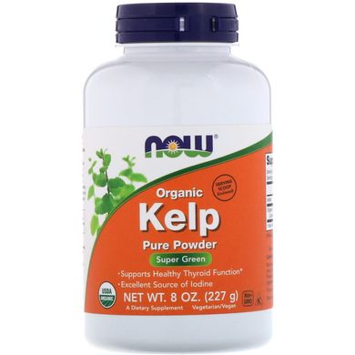 Бурі водорості Now Foods (Organic Kelp Pure Powder) 227 г