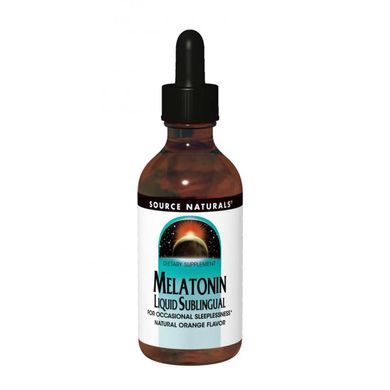 Мелатонін сублінгвальна форма Source Naturals (Melatonin) зі смаком апельсина 1 мг 118.28 мл