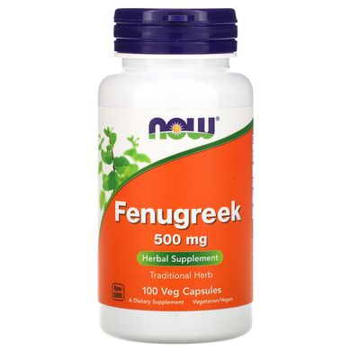Пажитник Now Foods (Fenugreek) 500 мг 100 рослинних капсул