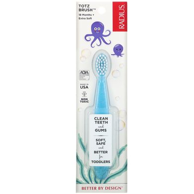 Дитяча зубна щітка світло-блакитна RADIUS (Totz Toothbrush) 1 шт