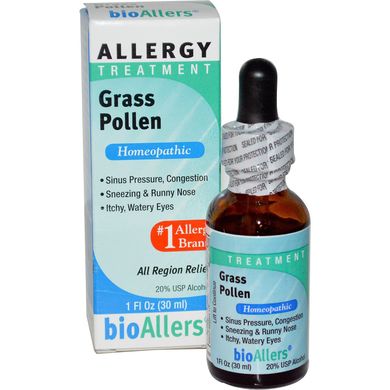 Лечение аллергии Пыльца травы NatraBio (Allergy Treatment Grass Pollen) 30 мл купить в Киеве и Украине