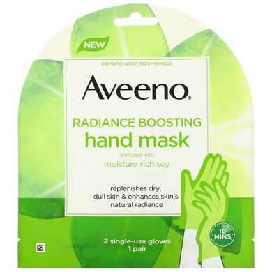 Маски для рук Aveeno Radiance (Boosting Hand Mask) 2 одноразові рукавички