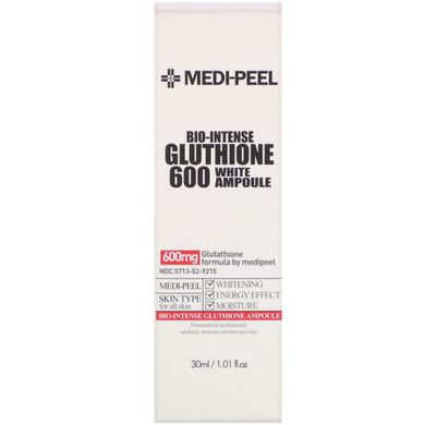 Глутіон, Bio-Intense Gluthione, 600 біла ампула, Medi-Peel, 1,01 рідкої унції (30 мл)