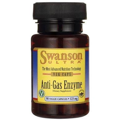 Анти-Газ Фермент, Anti-Gas Enzyme, Swanson, 123 мг, 90 капсул