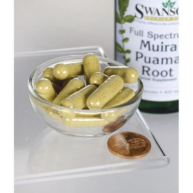 Муіра Пуама, Full-Spectrum Muira Puama Root, Swanson, 400 мг, 90 капсул