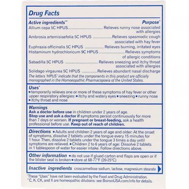 Boiron RhinAllergy Nasal Decongestant 60 Quick-Dissolving Tablets