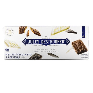 Jules Destrooper, Тонке шоколадне печиво, 3,5 унції (100 г)