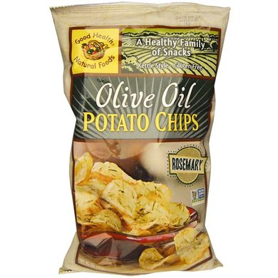 Картопляні чіпси з оливковою олією і розмарином, Good Health Natural Foods, 5 унцій (142 г)