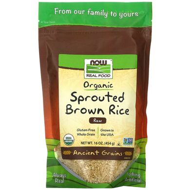 Бурий рис Now Foods (Sprout Brown Rice) 454 г