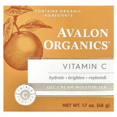 Avalon Organics, Vitamin C, moisturizing gel-cream, 48 g (1.7 oz)