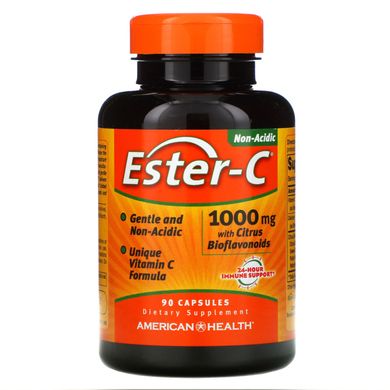 Ester-C з цитрусовими біофлавоноїдами American Health (Ester-C with Citrus Bioflavonoids) 1000 мг / 200 мг 90 капсул