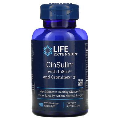 Біологічно добавка Life Extension (CinSulin with InSea2 and Crominex 3 plus) 90 капсул