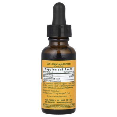 Кошачий коготь (ункария опушенная), Herb Pharm, 1 жидкая унция (30 мл) купить в Киеве и Украине