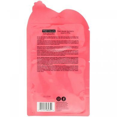 Feeling Beautiful, peeling pads + 2-step procedure mask, moisturizing, peach + yogurt, Freeman Beauty, 1 peeling pad and 1 mask-wipe.