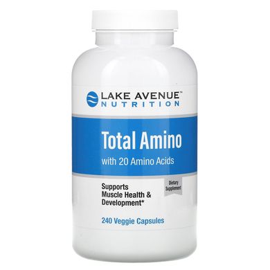 Остаточні амінокислоти, Total Amino, Lake Avenue Nutrition, 240 вегетаріанських капсул