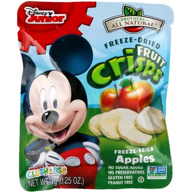 Хрусткі фрукти, Disney Junior, яблука з корицею, Brothers-All-Natural, 5 упаковок, 35 г (123 oz)