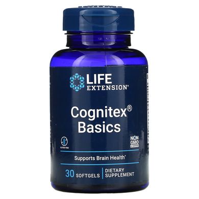 Витамины для мозга когнитивные основы Life Extension (Cognitex Basics) 30 капсул купить в Киеве и Украине